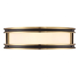 Savoy House Alberti 4 - Light Flush Mount in  Matte Black/Warm Brass - 1 of 4