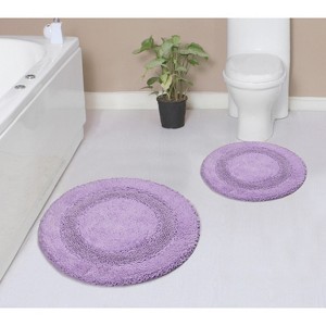Radiant Bathroom Rugs Set, Washable Rug, Extra Soft and Absorbent bath Rug, Bath Mat Set, Bath Floor Mat Non-Slip, 2 Pcs Set(22+30), Purple - 1 of 4