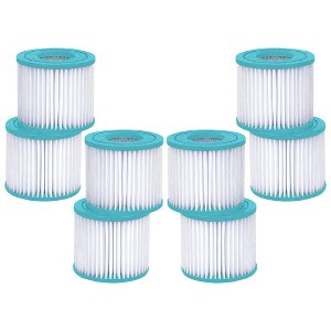 Hurricane 8 Pack HF4313-02 Advanced Pool Filter Cartridge for PBW4PAIR, Unicel C-4313, Filbur FC-3753, Sand N Sun Size D, Simple Set Type 1 - 1 of 4