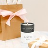 Pavilion Gift Company - Love You - 4 Oz Candle Mug Gray & Cream Neutral Stackable To: From: Tag Gift Set - 3 of 4
