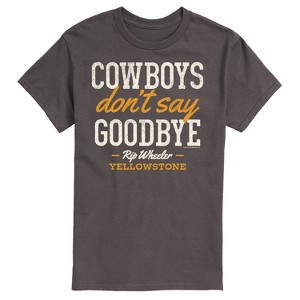 Men's - Yellowstone - Cowboys Don't Say Goodbye Short Sleeve Graphic T-Shirt - 1 of 4