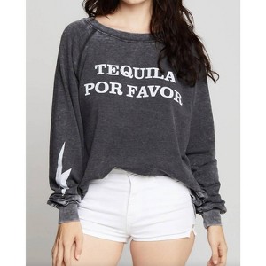 Women's Tequila Por Favor Sweatshirt - Recycled Karma - 1 of 3