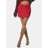 EXLURA Womens Button Bodycon Mini Skirt Sexy Night Club High Waist Elastic Y2K Fall Winter Plaid Skirts - 4 of 4