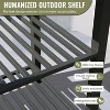 CLIHOME Outdoor Aluminum Freestanding Kitchen Storage Island with Double Storage Rack - 4 of 4