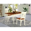 HomeStock 3-Pc Buttermilk and Cherry Finish Solid Wood Top with Dropleaf Dining Table Set - 2 of 4