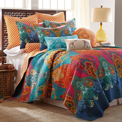 Complete Multicolor Bedding Set - Duvet, Bedspread With