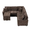 NicBex Modern 82.6" Pull Out Sofa Bed Velvet Convertible Sleeper Sofa with USB Ports for Living Room - 4 of 4