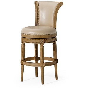 Maven Lane Pullman Swivel Bar Stool with Faux Leather 31" - 1 of 4