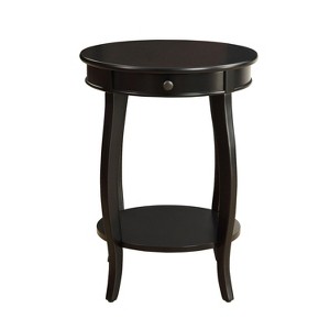 NicBex 18"W Metal End Table with Metal Legs and Grooved Design Side Table Nightstand for Living Room - 1 of 4