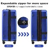 URECOVER Luggage Sets New Model Expandable ABS+PC 3 Piece Sets with Spinner Wheels Lightweight TSA Lock (20/24/28),Blue - 3 of 4