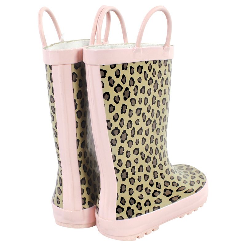 Hudson Baby Rain Boots, Leopard Pink, 3 of 5
