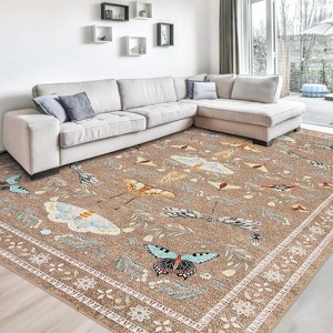 Washable Soft Area Rugs for Living Room Bedroom Ultra-Thin Non Slip Dining Room Stain Resistant Rug Carpet for Office Nursery Bedroom - 1 of 4