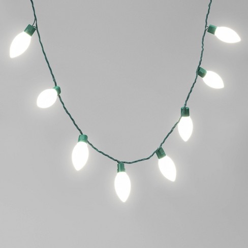 25ct LED C9 Classic Glow Indoor Outdoor Christmas String Lights Warm White  with Green Wire - Wondershop™