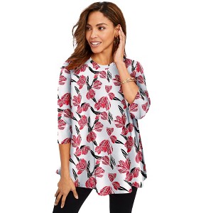 Jessica London Stretch Knit Swing Tunic - 1 of 4