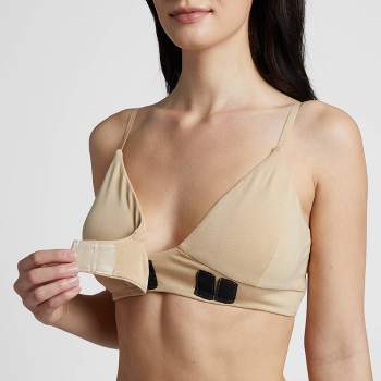 Slick Chicks Women's Wireless Zip-Front Adaptive Bra - Beige XS