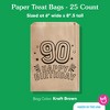 Big Dot of Happiness Adult 90th Birthday Kraft Brown Paper Treat Bags, Birthday Individual Greaseproof Brown Paper Sandwich Cookie Bags - 25 Count - 4 of 4