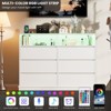 6/8 Drawer Dressers for Bedroom, Chest of Drawers with Deep Drawers, Large Double Dresser for Closet with Wide Top, Horizontal Wooden Dresser - 4 of 4