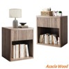 Night Stand Set 2，Bed Side Tables Bedroom，Grey Alder Nightstand，Mid Century Modern Furniture - 2 of 4