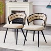 Racxily Set of 2 Velvet Dining Chairs, Modern Upholstered Accent Chairs with Metal Legs for Dining Room & Kitchen - 4 of 4
