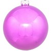 Vickerman 2.75" Shiny Drilled Shatterproof Christmas Ball Ornament - Pink - 2 of 4