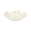Cheung's Khilov Flower White & Gold Round Cast Iron Dish - 4 of 4