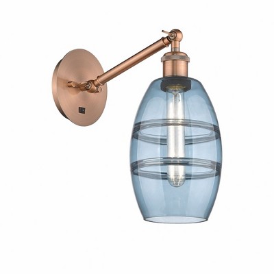 Vaz - 1 Light Arm Adjusts Up and Down Wall Sconce In Industrial Style-8.13 Inches Tall and 5.88 Inches Wide