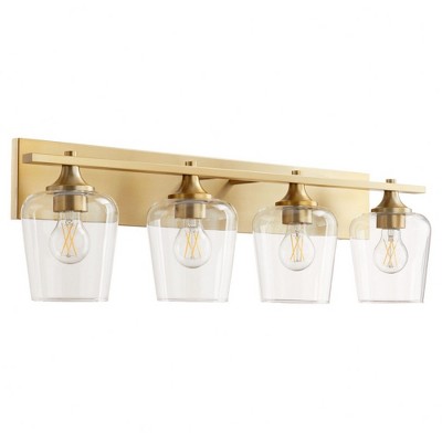 Quorum Lighting Veno 4 - Light Vanity in  Aged Brass