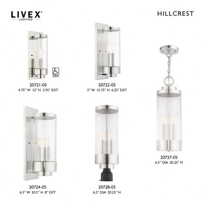 Polished Chrome Clear Glass Outdoor Wall Lantern