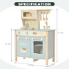 Play Kitchen Wooden Playset for Toddlers with Cookware Accessories - 3 of 4