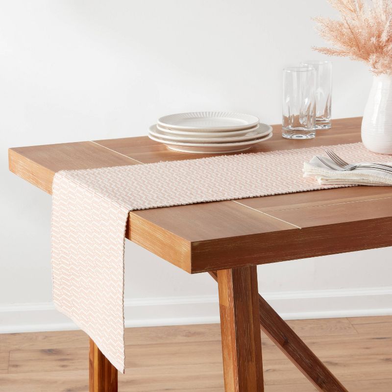 Modern Single Layer Ribbed Table Runner Pink - Threshold™, 2 of 5