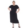 Plus Size Short Sleeves Maxi Dress - White Mark - 2 of 4