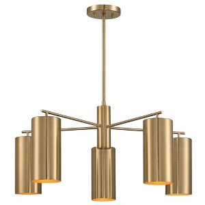Savoy House Lio 5 - Light Chandelier in  Noble Brass - 1 of 4