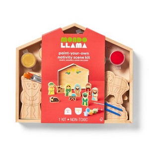 Christmas Craft Wooden Nativity Scene Painting Activity Kit - Mondo Llama™ - 1 of 4