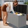 WhizMax 120 Gallon Large Deck Box, Built-In Handles Patio Storage Box for Storage With Wheels, Rattan Waterproof Outdoor Bins for Cushions - 2 of 4