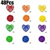 48Pcs Decorative Rattan Balls, Rainbow Round and Heart Shaped, for Home Wedding Table Centerpieces, Vase Fillers, Aromatherapy and Pride Party Decor - 2 of 4