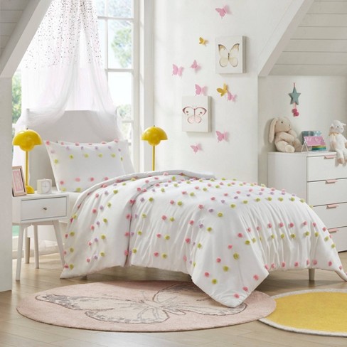 LOWEST PRICE!! Pottery Barn Kids Zoey Pom-Pom hotsell Twin Duvet Cover