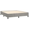 vidaXL Box Spring Bed Frame Light Gray 72 in.x83.9 in. California King Velvet - 4 of 4