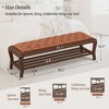 Arceso Bedroom Bench, 49" End of Bed Bench with Shelf, PU Leather Upholstered Entryway Bench with Wooden Legs, Storage Ottoman Bench for Bedroom - 4 of 4