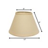 Vynxaria Empire Slant Hardback Lampshades, 6"x12"x8" Beige with Washer Fitter - 3 of 4