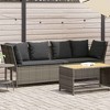 vidaXL Garden Sofa Grey PE rattan, powder-coated steel, polyester - 2 of 4