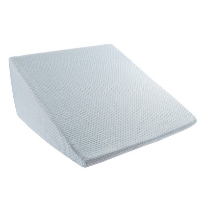 Extra-High Blue Memory Foam Wedge Pillow with Bamboo Cover