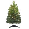 Perfect Holiday 24" Pre-lit Tabletop Ombre Green Christmas Tree with Plastic Stand - 2 of 4