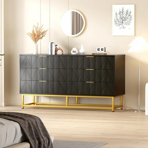 Sideboard, 6 Drawer Dresser, Small Chest of Drawers with Storage, Kitchen Cabinets - 1 of 4