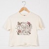 S.W.Smiley Step Into The Sunshine - Women's Boxy Crop Top Graphic T-Shirt - 3 of 4
