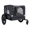 ORRD Heavy Duty Pet Bike Trailer with 16" All-Terrain Wheels - Foldable Dog Carrier for Bicycles, Universal Hitch, 66lbs Capacity - 2 of 4