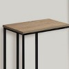 FONTOI End Tables C Shaped, Space Saving, Side Table for Living Room Bedroom, Modern Laminate with Metal Frame, Brown, 25"*17"*3" - 4 of 4