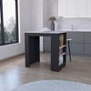 NicBex Mobile Kitchen Island Cart Morden Kitchen Carts with Storage Island Table with 3 Tier Shelves for Kitchen - 2 of 4