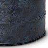 NicBex 18" Round Pouf Ottoman Soft Footstool for Lounge Area, Bedroom, Distressed Navy Blue - 4 of 4