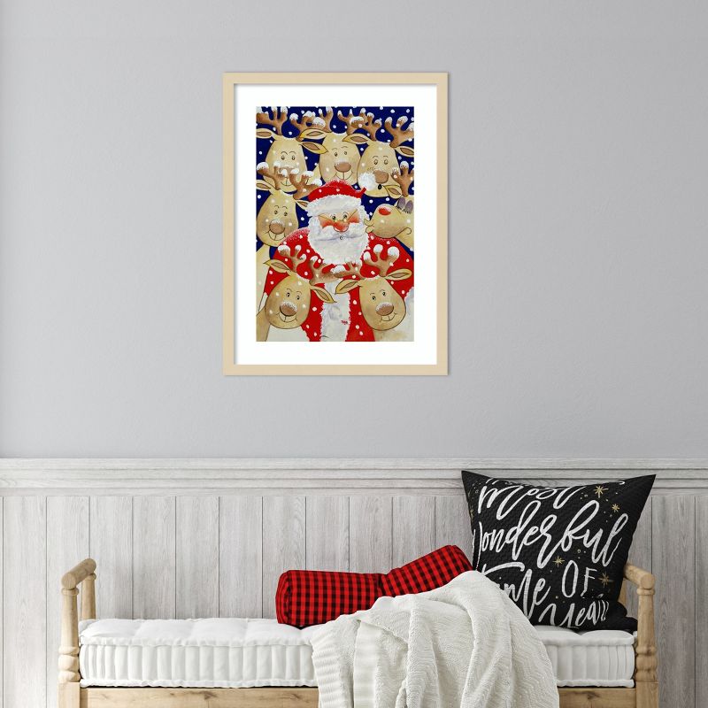 Amanti Art Kiss for Santa by Tony Todd Wood Framed Wall Art Print 19 in. x 25 in., 5 of 8