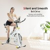 SEVOBAL Home Gyms Indoor Cycling Bike with Adjustable Resistance Comfortable Seat and Transport Wheels, Yellow+White, 40.55"*19.29"*44.49" - 3 of 4